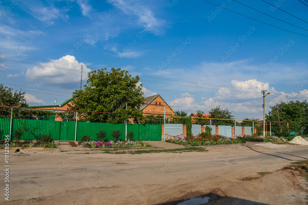 The street of the village of Pologу The street of the village of Pologу