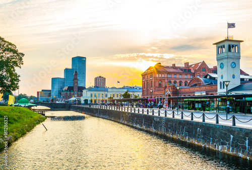 Fotografie View of the central railway station in Malmo, Sweden