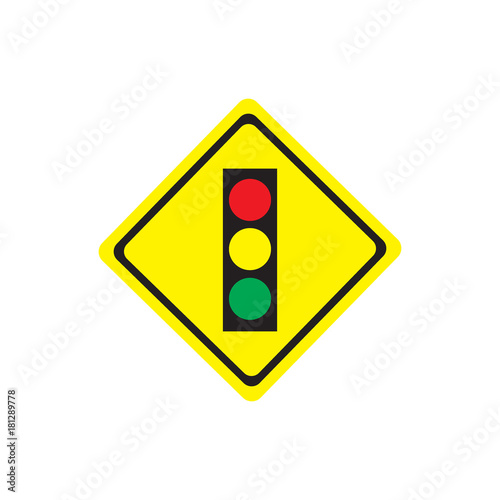 Traffic light sign on white background.vector illustration
