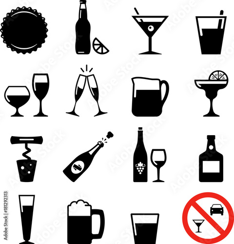 Drink Icons - Black Series