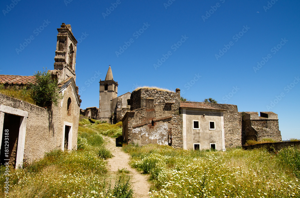 First ruins seen on entering abandoned fortress of Juromenha