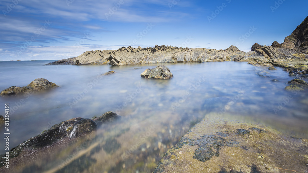 view of the coast of Basque country.