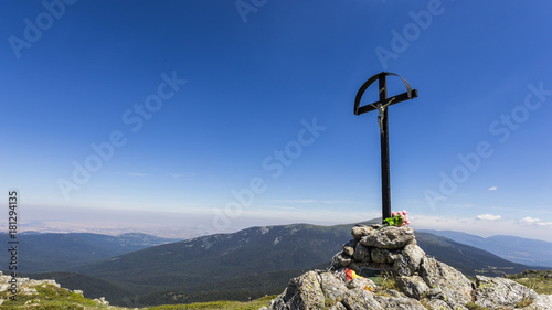 Obraz na płótnie monument in the port of navacerrada. w salonie