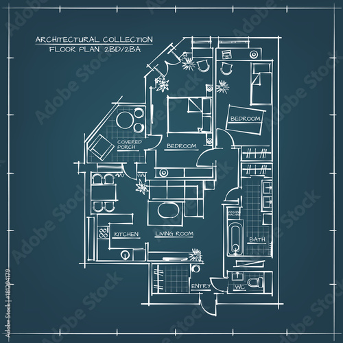 Architectural Blueprint Floor Plan