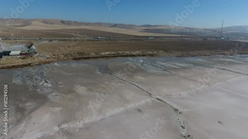 Aerial view of Salt Lake in Turkey - Tuz Gölünün havadan drone ile çekilmiş videosu