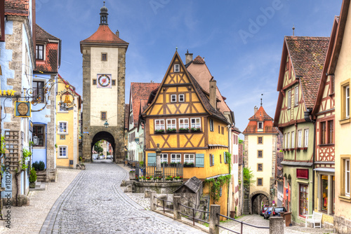 Das Pl  nlein in Rothenburg ob der Tauber  eine der Hauptattraktionen der Stadt