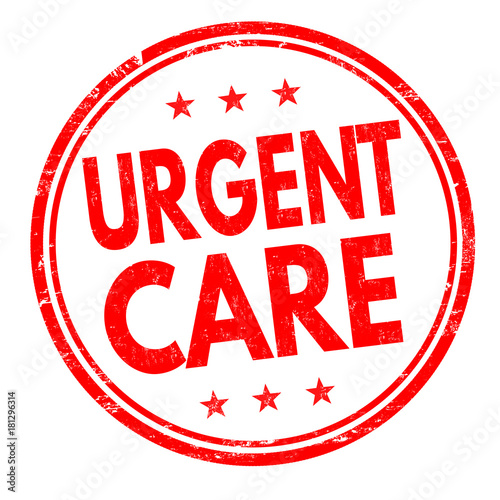 Urgent care grunge rubber stamp