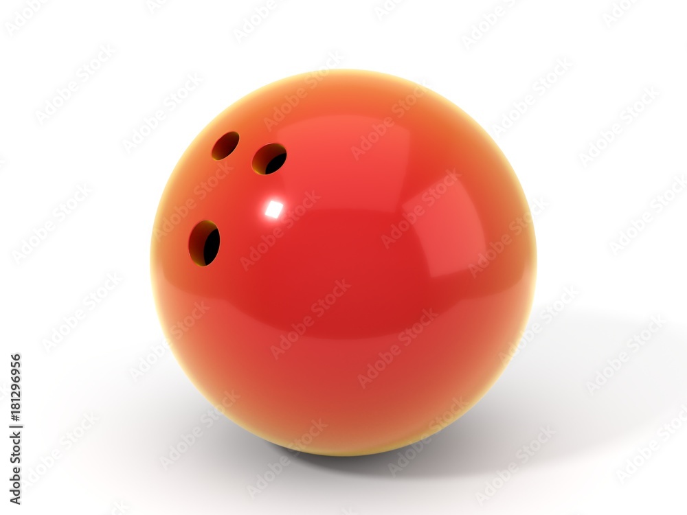 red bowling ball. 3d illustration red bowling ball. 3d illustration