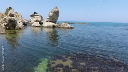 Aerial view of istanbul Sile Agva Beach. - İstanbul Şile Ağva sahilinin havadan drone ile çekilmiş görüntüsü