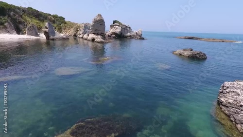 Aerial view of istanbul Sile Agva Beach. - İstanbul Şile Ağva sahilinin havadan drone ile çekilmiş görüntüsü