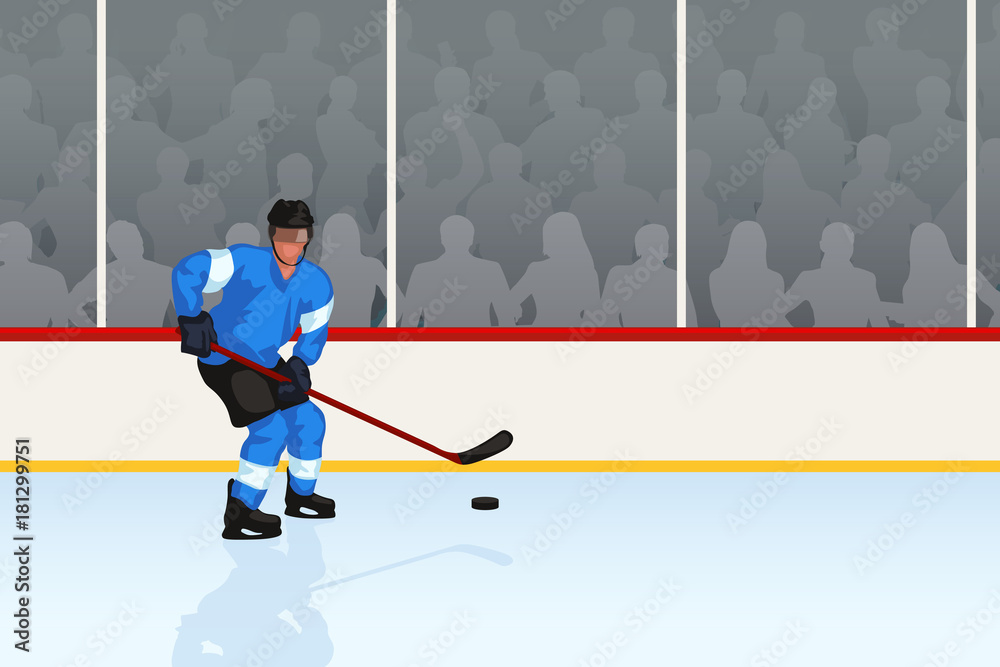 Obraz premium hockey player in rink