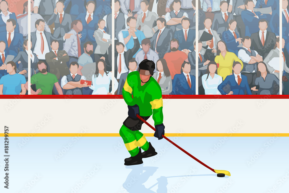 Obraz premium hockey player in a rink