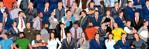 a lot of people colorful