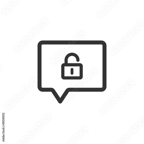 Message 01 Line - Unencrypted Conversation Icon