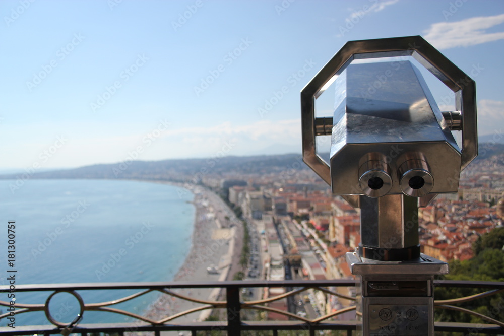 view over the coastline of Nice France 