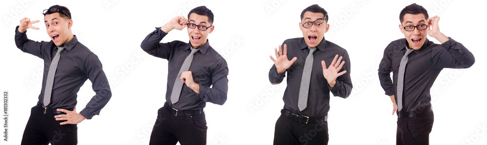 Young smiling man isolated on white Young smiling man isolated on white