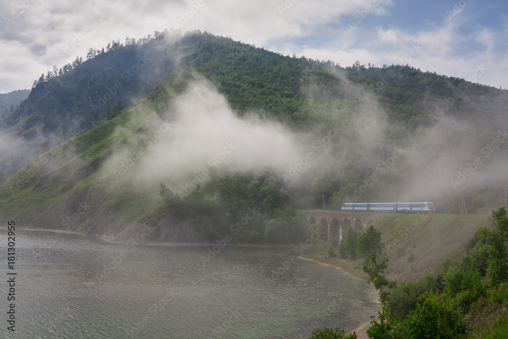 Fog on the Baikal Railway