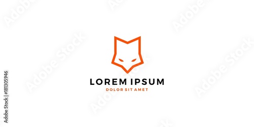 fox head logo vector icon