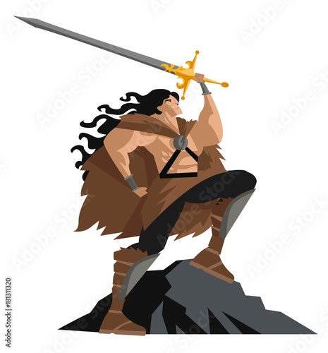 powerful barbarian hero