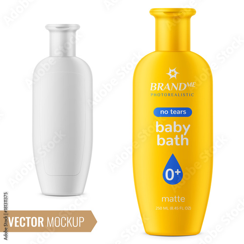 Shampoo bottle template.