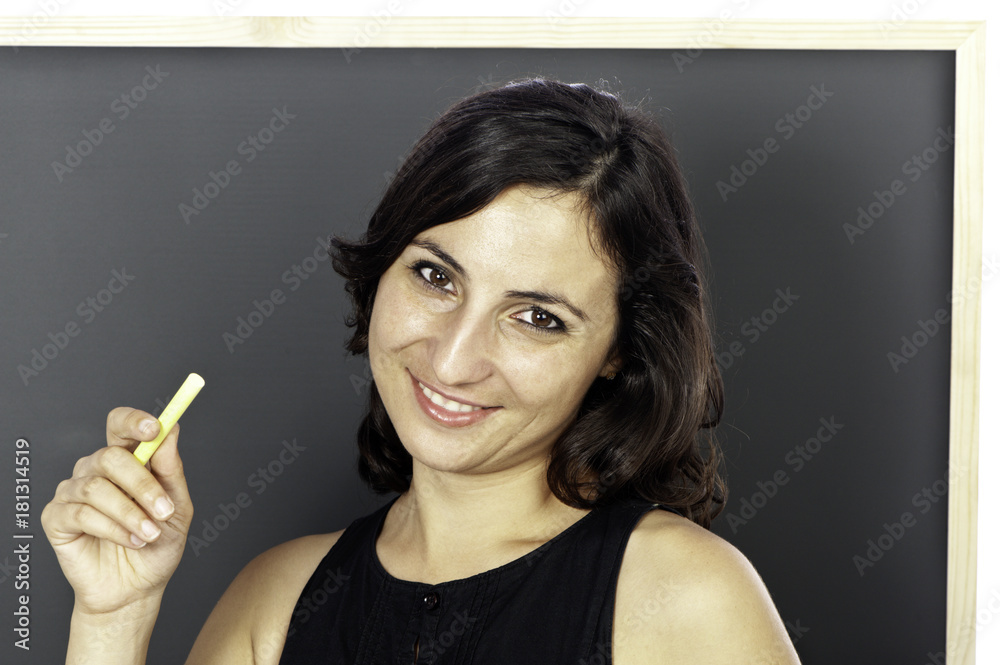 Obraz premium Teacher and Blackboard