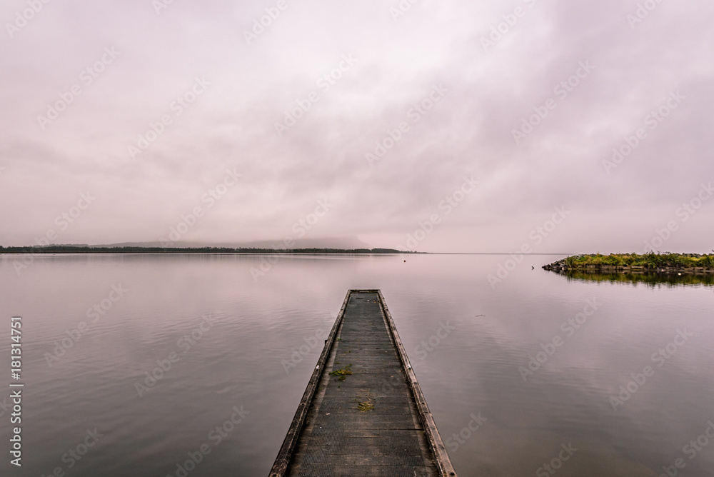 Pier on Lake Brunner, Moana, West Coast, New Zealand Pier on Lake Brunner, Moana, West Coast, New Zealand