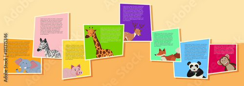 Background design with wild animals and text