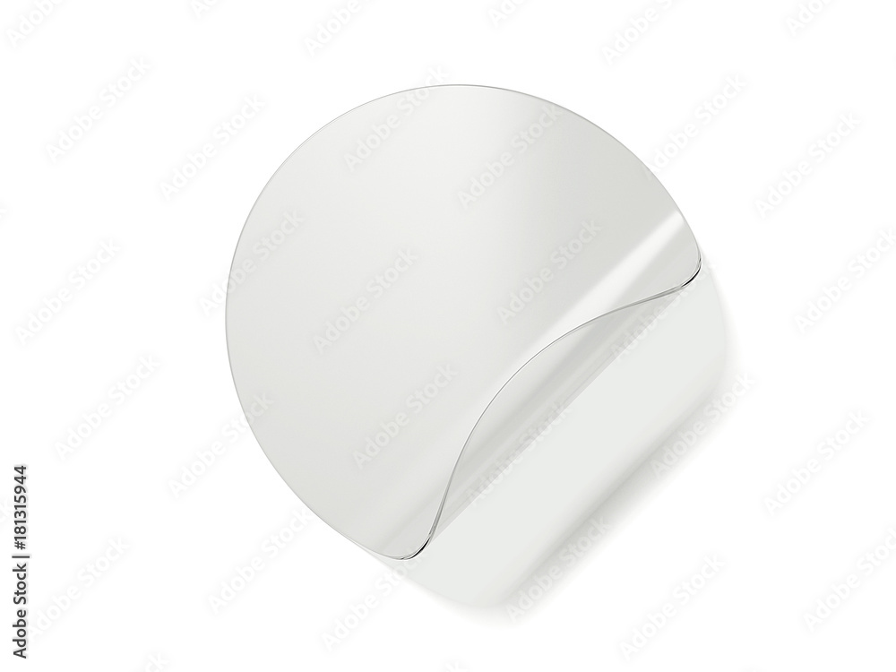 Round transparent sticker. 3d rendering Round transparent sticker. 3d rendering