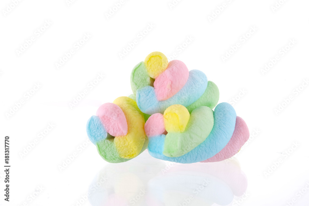 Marshmallow on a white background Marshmallow on a white background