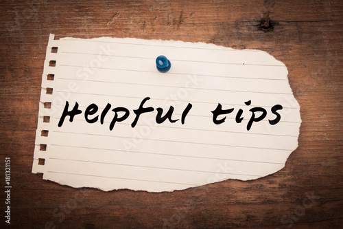 Helpful tips concept 