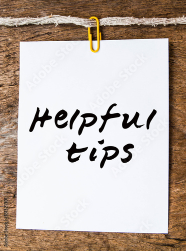 Helpful tips concept 