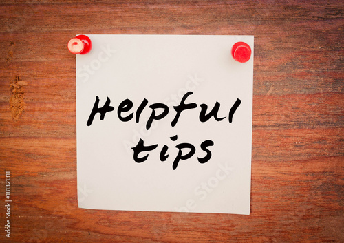Helpful tips concept 