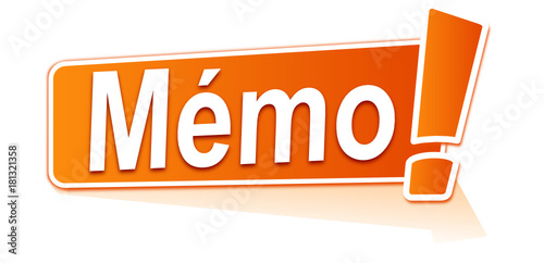 mémo sur étiquette orange