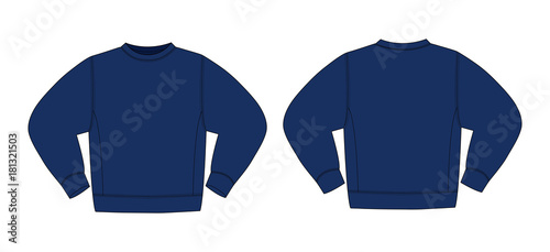 Illustration of sweat shirt ( navy)