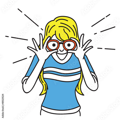 Surprise and excited woman