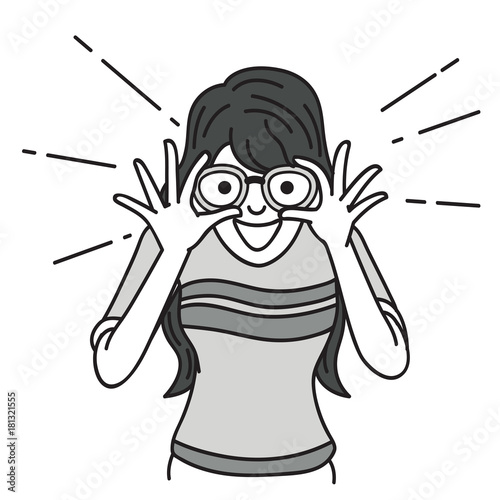 Surprise and excited woman