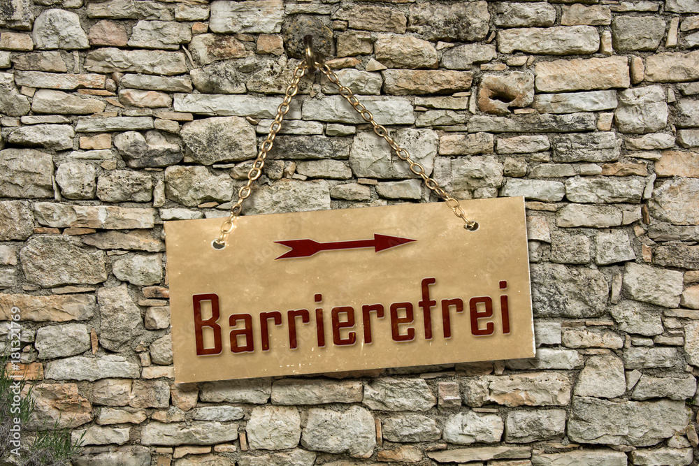 Fototapeta premium Schild 235 - Barrierefrei