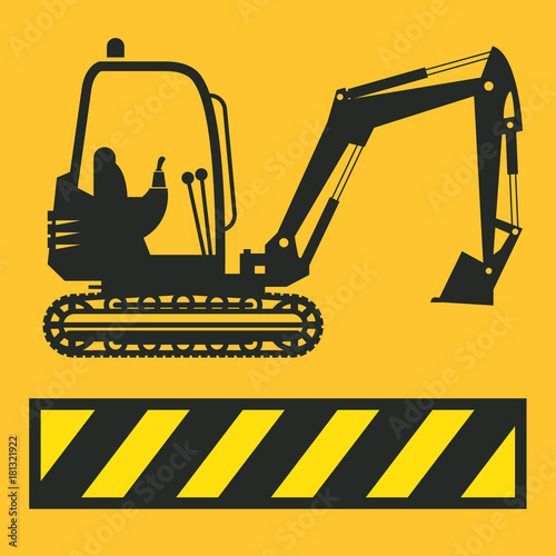 Tractor icon or sign