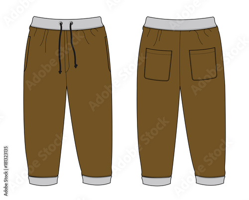 Illustration of Sweat Pants (brown)