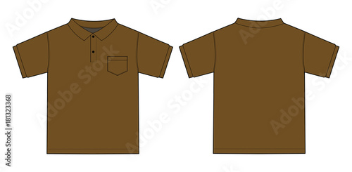 Illustration of polo shirt (brown)