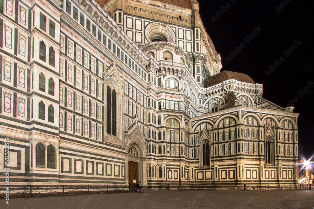 The Basilica di Santa Maria del Fiore at night, Florence, Italy