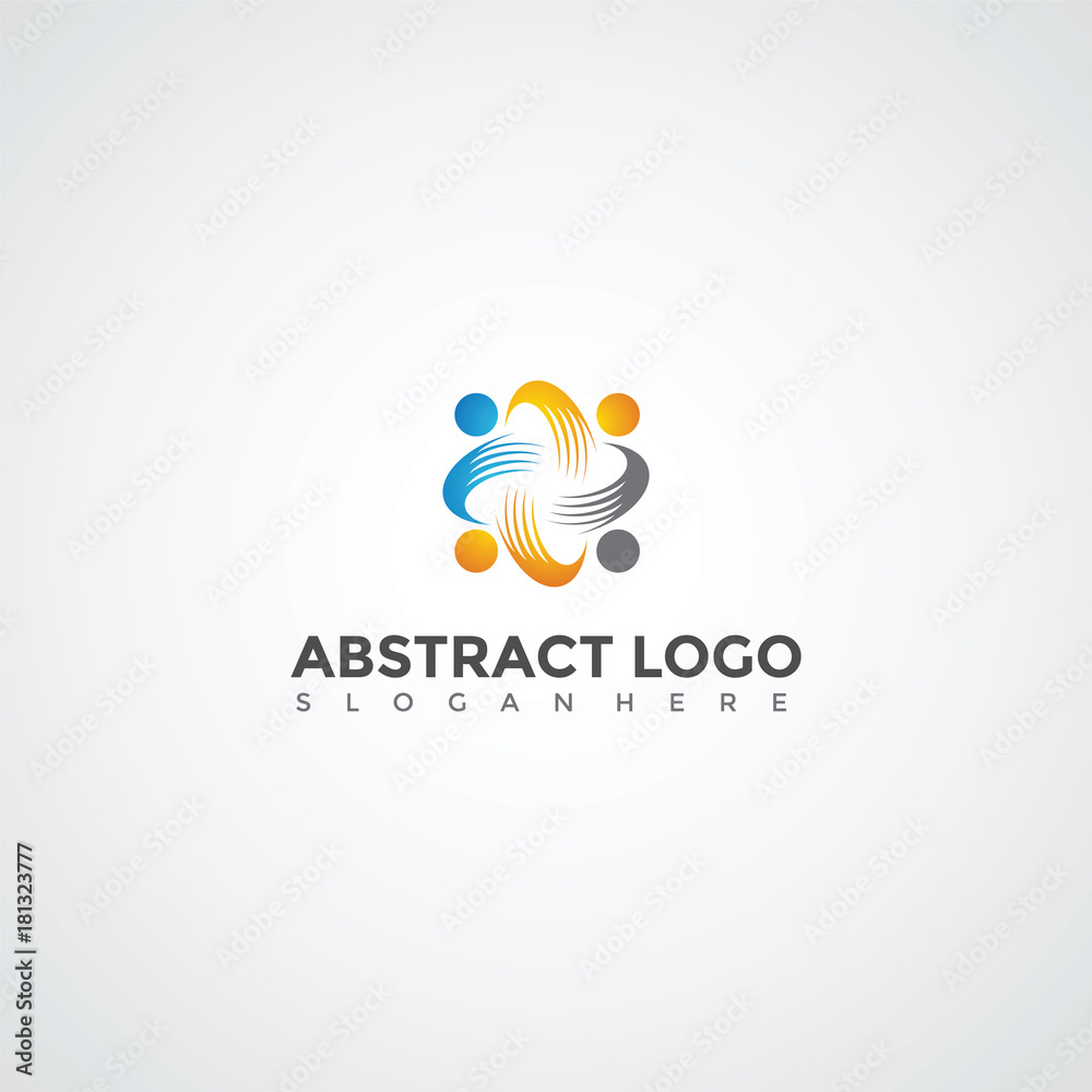 Abstract People Logo Template. Vector Illustrator Eps. 10 Abstract People Logo Template. Vector Illustrator Eps. 10
