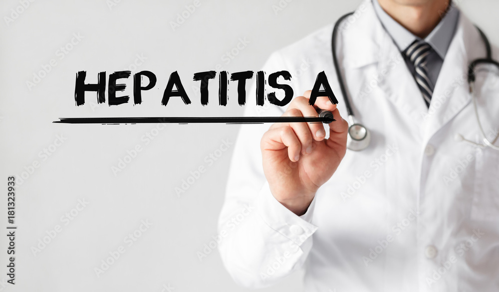 Doctor writing word Hepatitis A with marker, Medical concept Stock Photo |  Adobe Stock