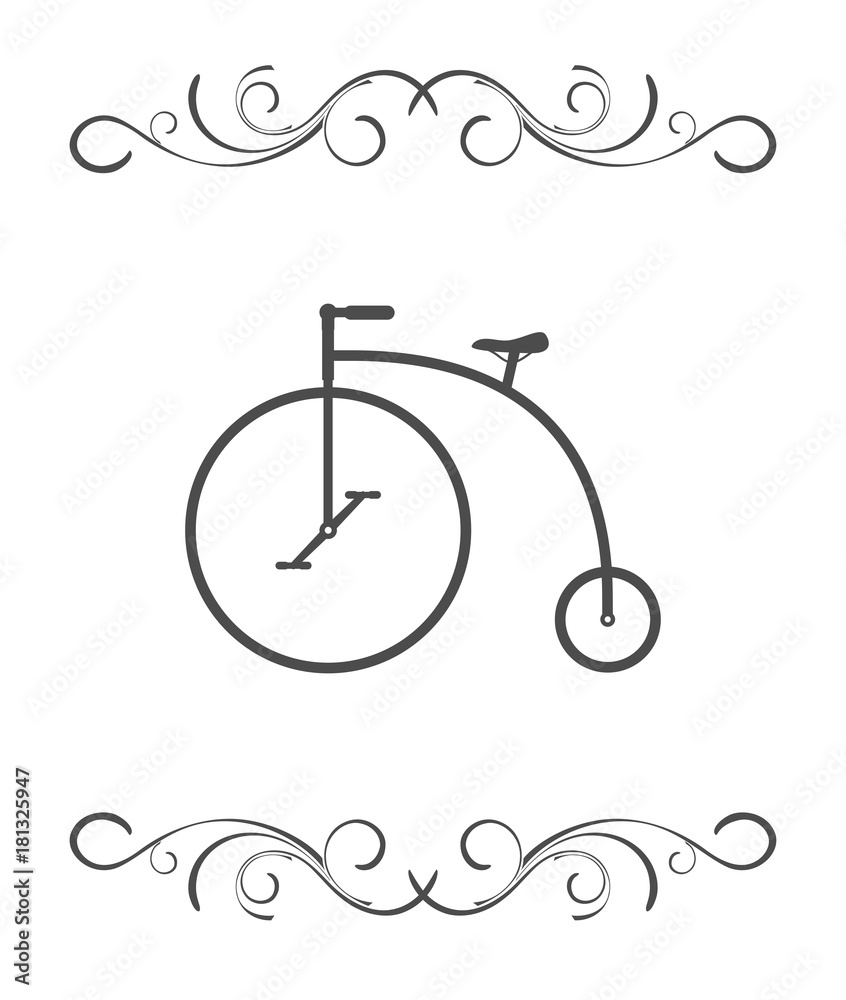 Naklejka premium bicycle retro icon