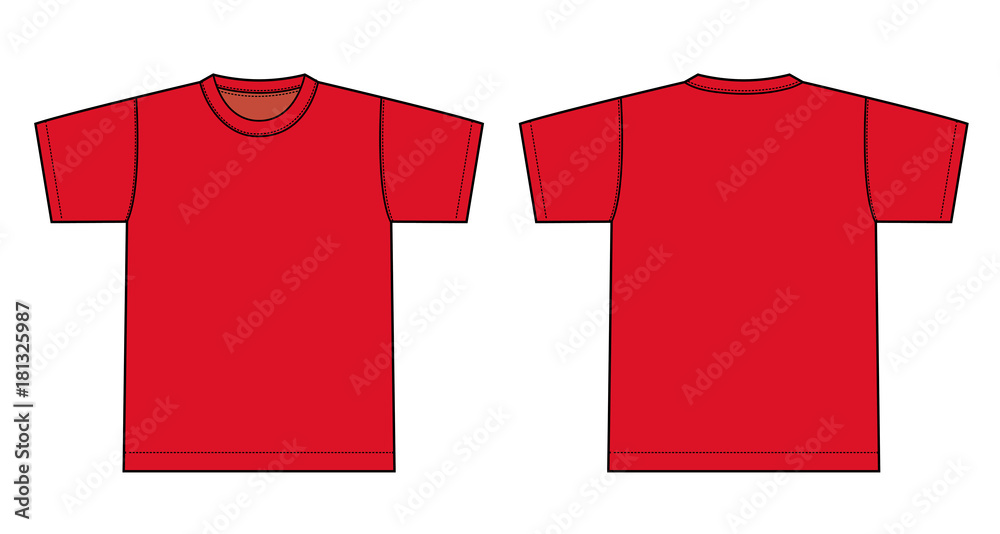 Tshirts illustration ( red) Stock Vector | Adobe Stock