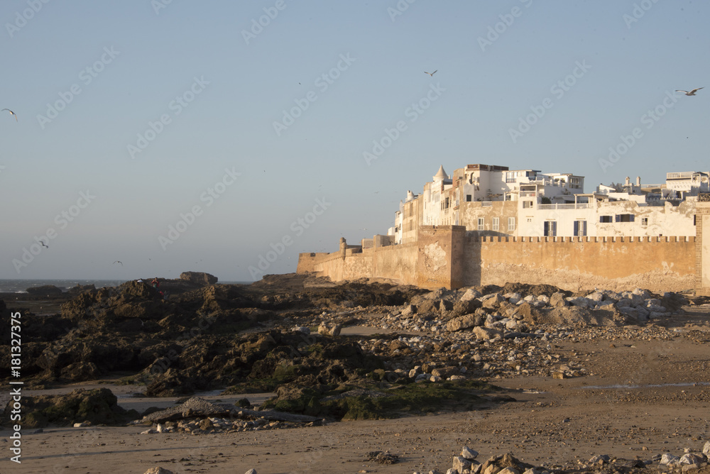 Historical walled town of Essaouria, on the coast of Morrocco - Early morning