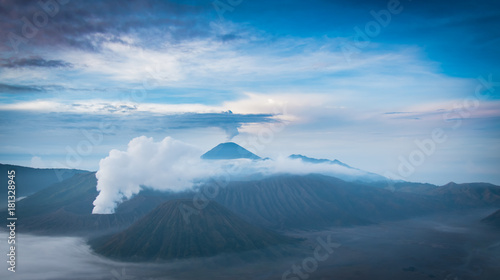 beautiful Volcano Mount Bromo at java island in Indonesia.