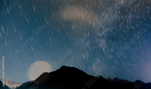 Star trail in manali  India