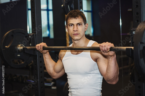 Muscular young fitness sports man