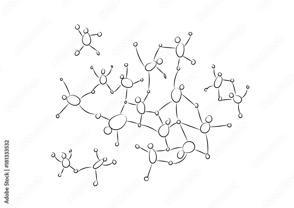 Obraz premium Social Network with clusters